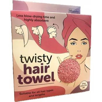 Ručník Turban na vlasy Inyectometal z mikrovlákna růžový