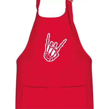 Kuchyňská zástěra Rock ruka - Dětská zástěra na vaření - Univerzální velikost ( Červená )