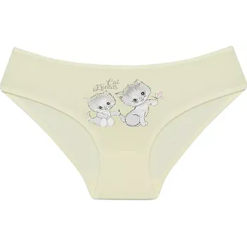 Dívčí spodní prádlo Dětské kalhotky Cat friends světle růžová 6 - 7