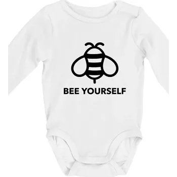 Kojenecký body Bee yourself - Body kojenecké s dlouhým rukávem - Dlouhý r. do 3 měs ( Bílá )
