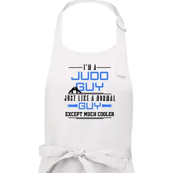 Kuchyňská zástěra Judo Guy - Dámská zástěra na vaření - Univerzální velikost ( Bílá )