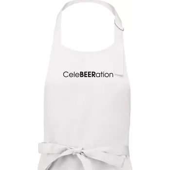 Kuchyňská zástěra Pivní nápisy CeleBEERation - Dámská zástěra na vaření - Univerzální velikost ( Bílá )