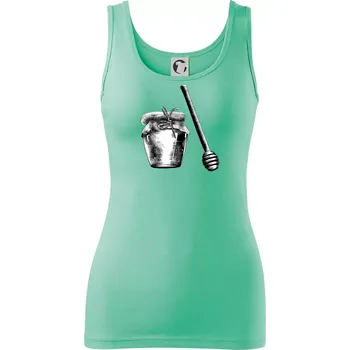 Dámské tričko Med ve sklenici - Dámské tílko - XS ( Mátová )
