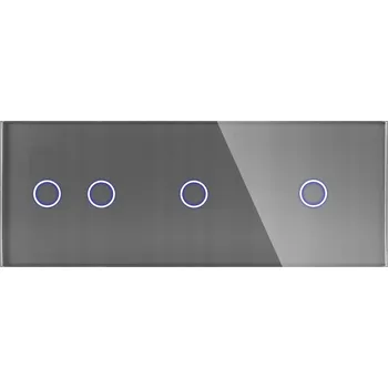 vypínač DC Smart Home Trojitý Rámeček Šedý
