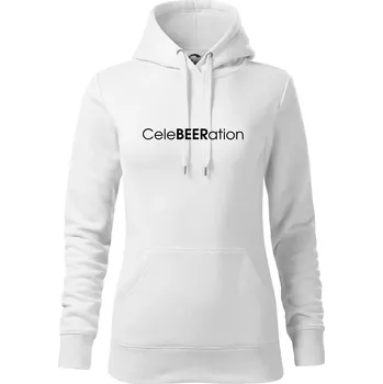 Dámská mikina Pivní nápisy CeleBEERation - Mikina dámská Cape s kapucí - M ( Bílá )