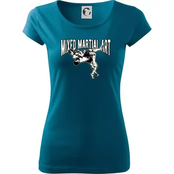 Dámské tričko MMA v boji - Dámské triko Pure - L ( Petrolejová )
