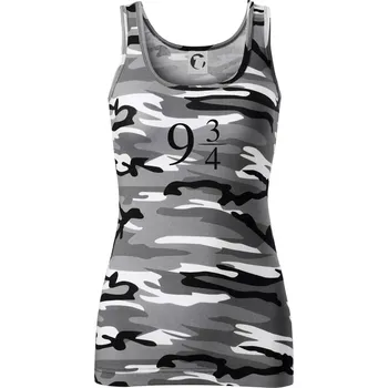 Dámské tričko Harry - Nástupiště 9 a třičtvrtě - Dámské Maskáčové tílko - XS ( Šedý maskáč )