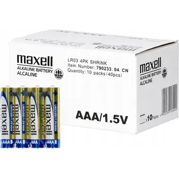 Článková baterie Alkalická baterie Maxell AAA (R3) 40 ks