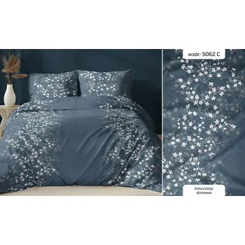 Povlečení Povlečení 140x200 s modrými kvítky se zapínáním na zip 5062 C KARO