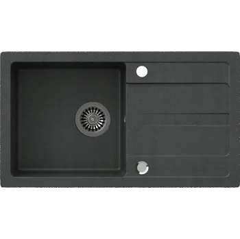 Granitový dřez Jednokomorový granitový dřez Quadron Tom111 černý
