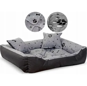 Pelíšek pro psa Pelíšek pro psa kotec 100x75 cm voděodolné černé kosti