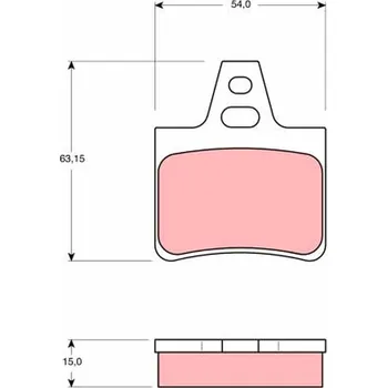 Brzdová destička Sada brzdových destiček, kotoučová brzda TRW GDB986