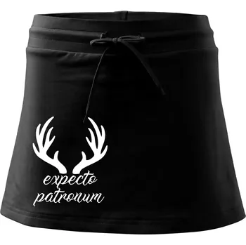 Dámská sukně Harry - Expecto patronum - Sportovní sukně - two in one - L ( Černá )