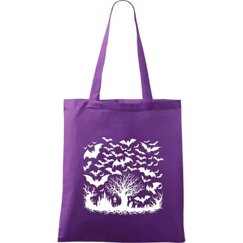 Strašidelný les - Taška bavlněná - 42 x 38 cm ( Fialová )