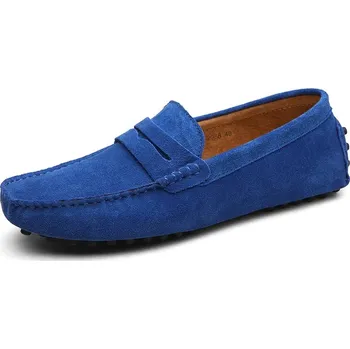 Pánské mokasíny Pánské semišové mokasíny – pohodlné slip-on boty Velikost: 49, Barva (Varianta): 2088 navy blue