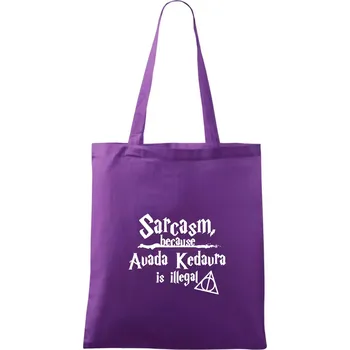 Harry - Sarcasm, because Avada Kedavra is illegal - Taška bavlněná - 42 x 38 cm ( Fialová )