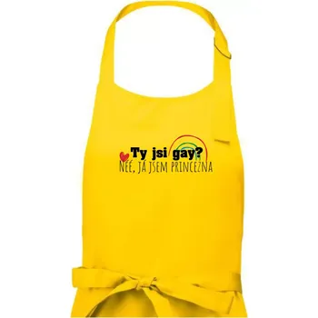 Kuchyňská zástěra Gay princezna - Dámská zástěra na vaření - Univerzální velikost ( Žlutá )