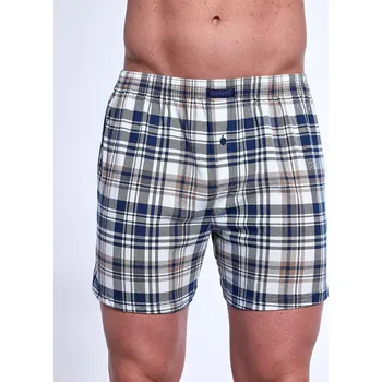 Pánské spodní prádlo Boxerky Cornette Comfort 002/319 S-2XL tmavě modrá - mřížka M