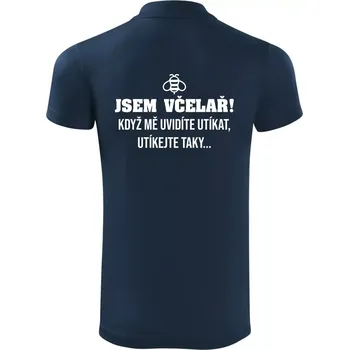 Pánská košile Jsem včelař, utíkejte taky - Polokošile Victory sportovní (dresovina) - S ( Námořní modrá (velmi tmavá - téměř černá) )
