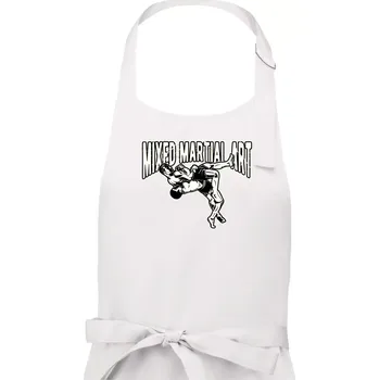 Kuchyňská zástěra MMA v boji - Pánská zástěra na vaření - Univerzální velikost ( Bílá )