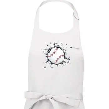 Kuchyňská zástěra Baseball míč v triku - Dámská zástěra na vaření - Univerzální velikost ( Bílá )