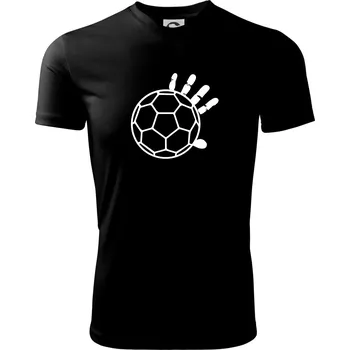 Pánské tričko Házená míč ruka - Pánské triko Fantasy sportovní (dresovina) - S ( Černá )