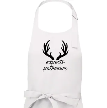 Kuchyňská zástěra Harry - Expecto patronum - Dámská zástěra na vaření - Univerzální velikost ( Bílá )