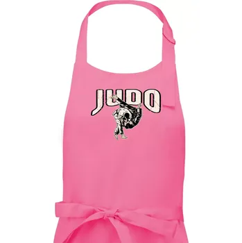 Kuchyňská zástěra Judo v boji - Pánská zástěra na vaření - Univerzální velikost ( Růžová )