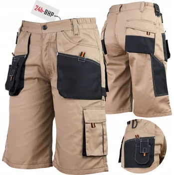 Pracovní obuv Pracovní kalhoty 24h-BOZP krátké béžové z polyesteru s kapsami, velikost vel.