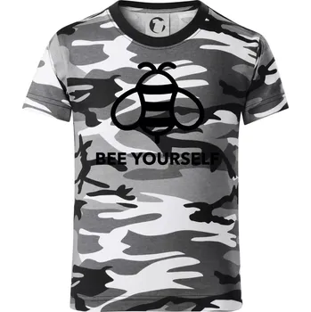 Chlapecké oblečení Bee yourself - Dětské maskáčové triko - 146 cm/10 let ( Šedý maskáč )