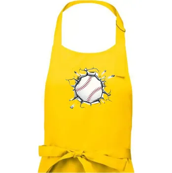 Kuchyňská zástěra Baseball míč v triku - Dámská zástěra na vaření - Univerzální velikost ( Žlutá )