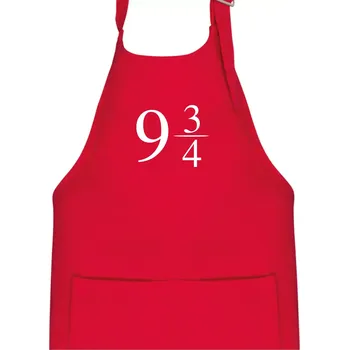 Kuchyňská zástěra Harry - Nástupiště 9 a třičtvrtě - Dětská zástěra na vaření - Univerzální velikost ( Červená )