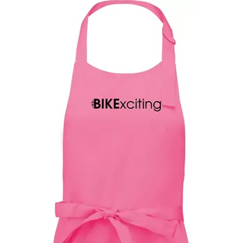 Kuchyňská zástěra Bike nápisy Bikexciting - Pánská zástěra na vaření - Univerzální velikost ( Růžová )