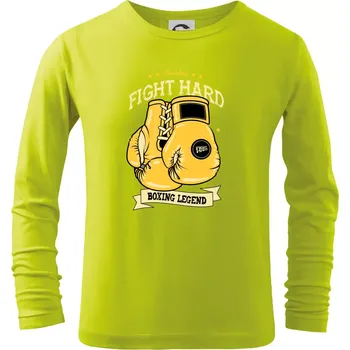 Dětská móda Boxing legend - Triko dětské Long Sleeve - 104-110cm / 3-4 roky ( Limetková )