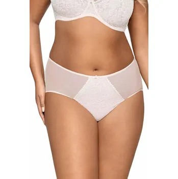 Dámské oblečení Dámské kalhotky 1396 Crystal plus white - AVA Bílá 3XL