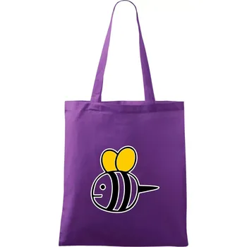 Včelka kreslená - Taška bavlněná - 42 x 38 cm ( Fialová )