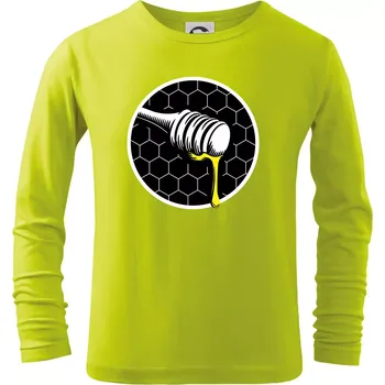 Chlapecké tričko Včelařův med - Triko dětské Long Sleeve - 134 cm/8 let ( Limetková )