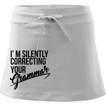Dámské oblečení Correcting grammar - Sportovní sukně - two in one - XS ( Bílá )