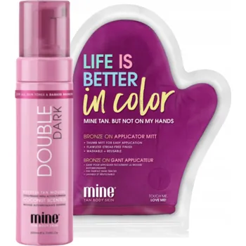 Samoopalovací přípravek Sada Samoopalovací Pěna pro Tmavé Opálení 200 Ml MineTan Double Dark + Aplikační Rukavice