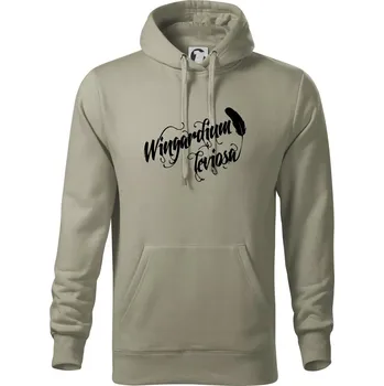 Pánská mikina Harry - Wingardium Leviosa - Mikina pánská Cape s kapucí - 5XL ( Light khaki )