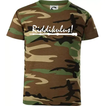 Harry - Riddikulus - Dětské maskáčové triko - 104-110cm / 3-4 roky ( Hnědý maskáč )