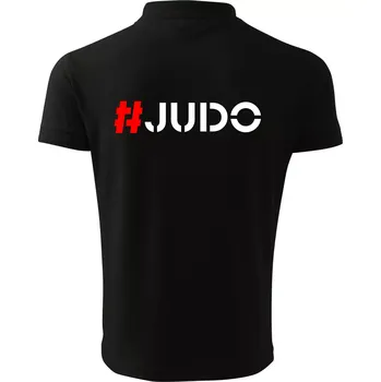 Pánská košile Judo Hashtag - Polokošile pánská Pique Polo 203 - 5XL ( Černá )