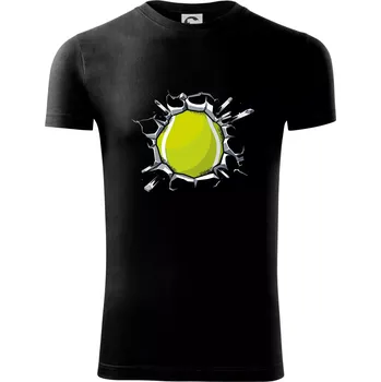 Pánské tričko Tenisový míč v triku - Viper FIT - Pánské zůžené tričko - M ( Černá )