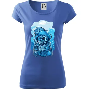 Dámské tričko Starý mořský vlk - Dámské triko Pure - S ( Azurově modrá )