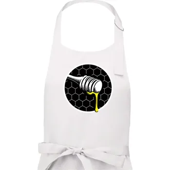 Kuchyňská zástěra Včelařův med - Dámská zástěra na vaření - Univerzální velikost ( Bílá )