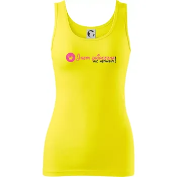 Dámské oblečení Jsem princezna, nic nemusím!¨ - Dámské tílko - L ( Citrónová )