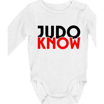 Kojenecký body Judo know - Body kojenecké s dlouhým rukávem - Dlouhý r. do 3 měs ( Bílá )