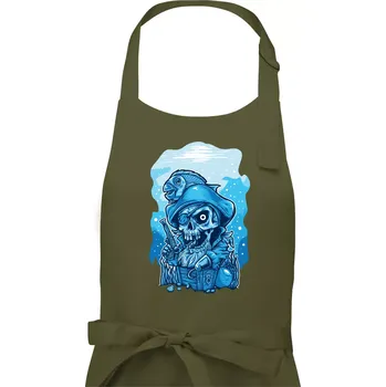 Kuchyňská zástěra Starý mořský vlk - Dámská zástěra na vaření - Univerzální velikost ( Khaki )