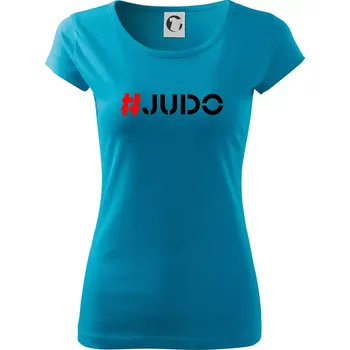 Dámské tričko Judo Hashtag - Dámské triko Pure - XS ( Světlý tyrkys )