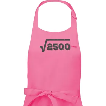 Kuchyňská zástěra Narozeniny odmocnina 50 - Pánská zástěra na vaření - Univerzální velikost ( Růžová )